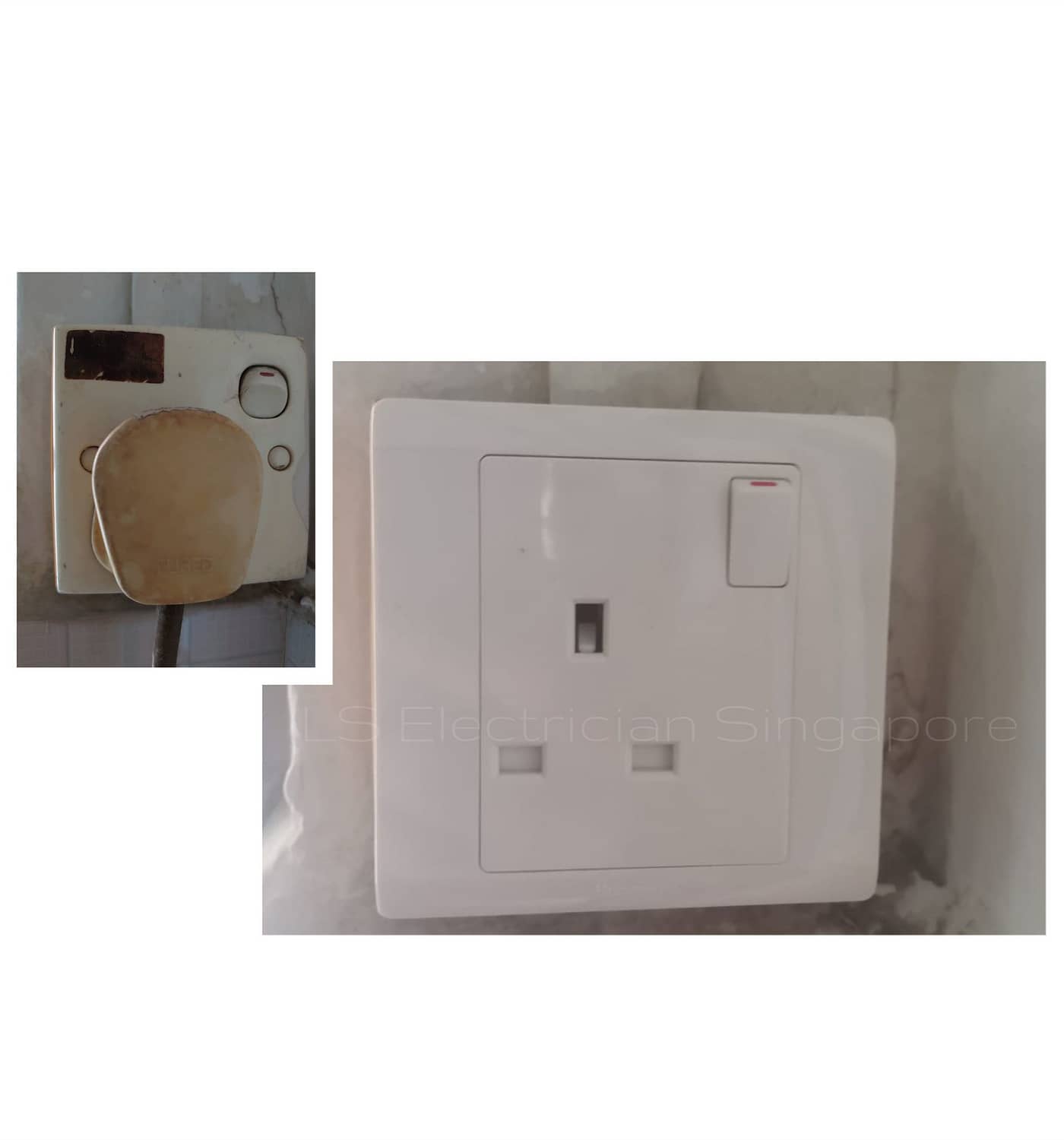 Supply And Replace 13A Single Power Socket