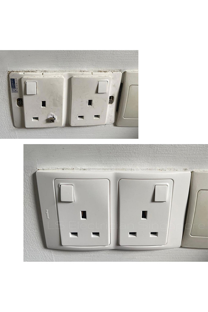 Supply And Replace 2x13A Power Socket