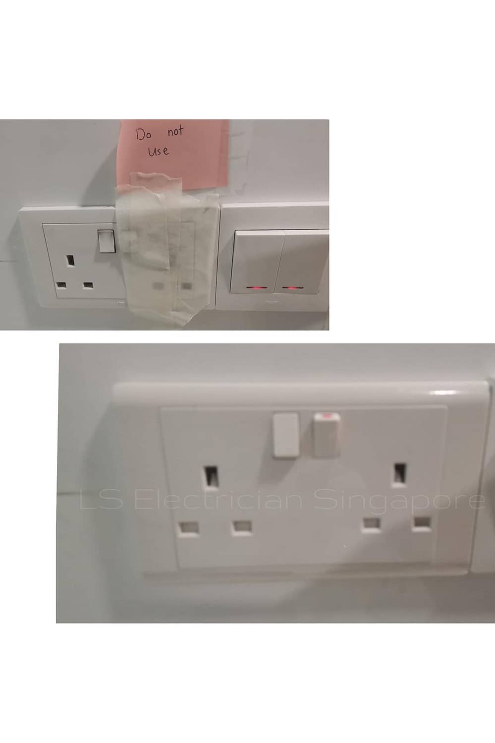 Supply And Replace 2X13A Power Socket Faceplate